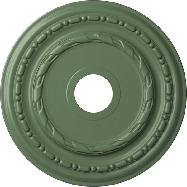 Ekena Millwork Dublin Ceiling Medallion (Canopies up to 5 1/8"), 17 7/8"OD x 3 5/8"ID x 1 1/4"P, Athenian Green CM17DUAGF - main